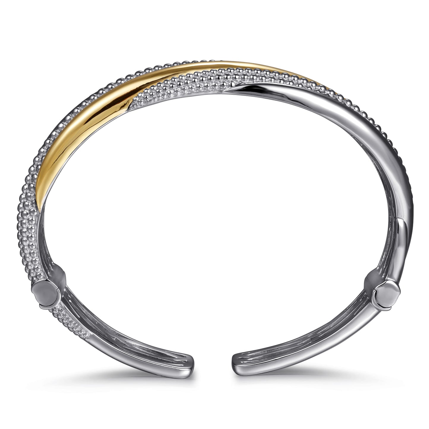 Sterling Silver and 14K Yellow Gold Bujukan Multiple Row Bangle Bracelet