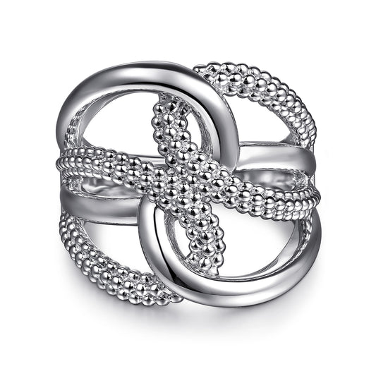 Sterling Silver Bujukan Twisted Ring