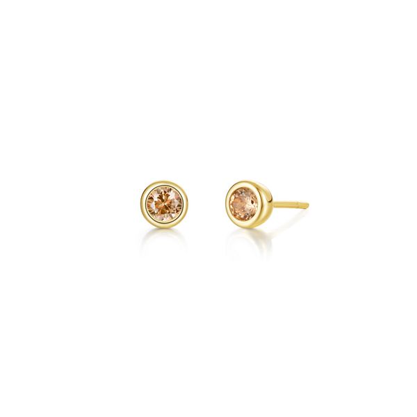 Simulated Yellow Sapphire Birthstone Studs