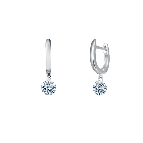 Sterling Silver Drop Huggies