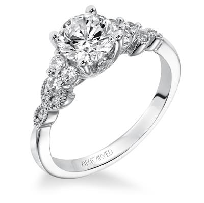 Contemporary Diamond Engagement Ring - Warwick Jewelers