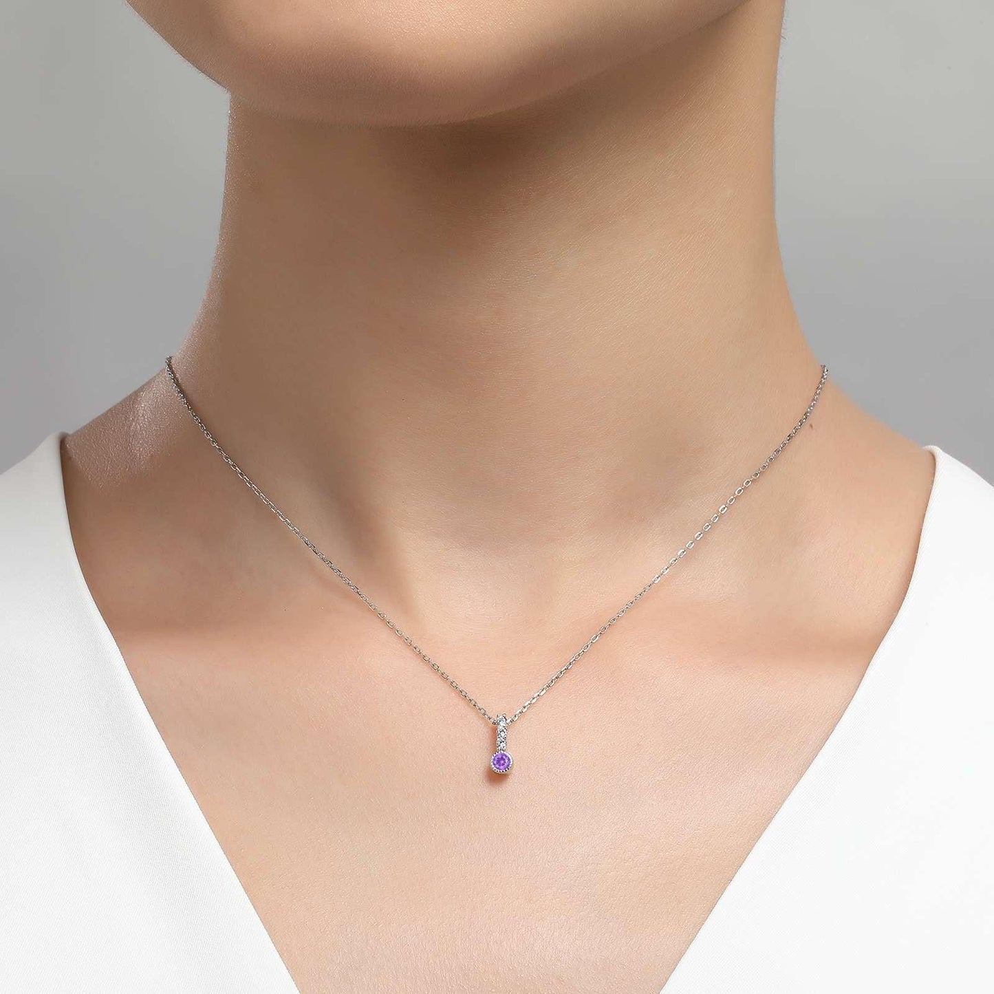 February Birthstone Love Pendant - Warwick Jewelers