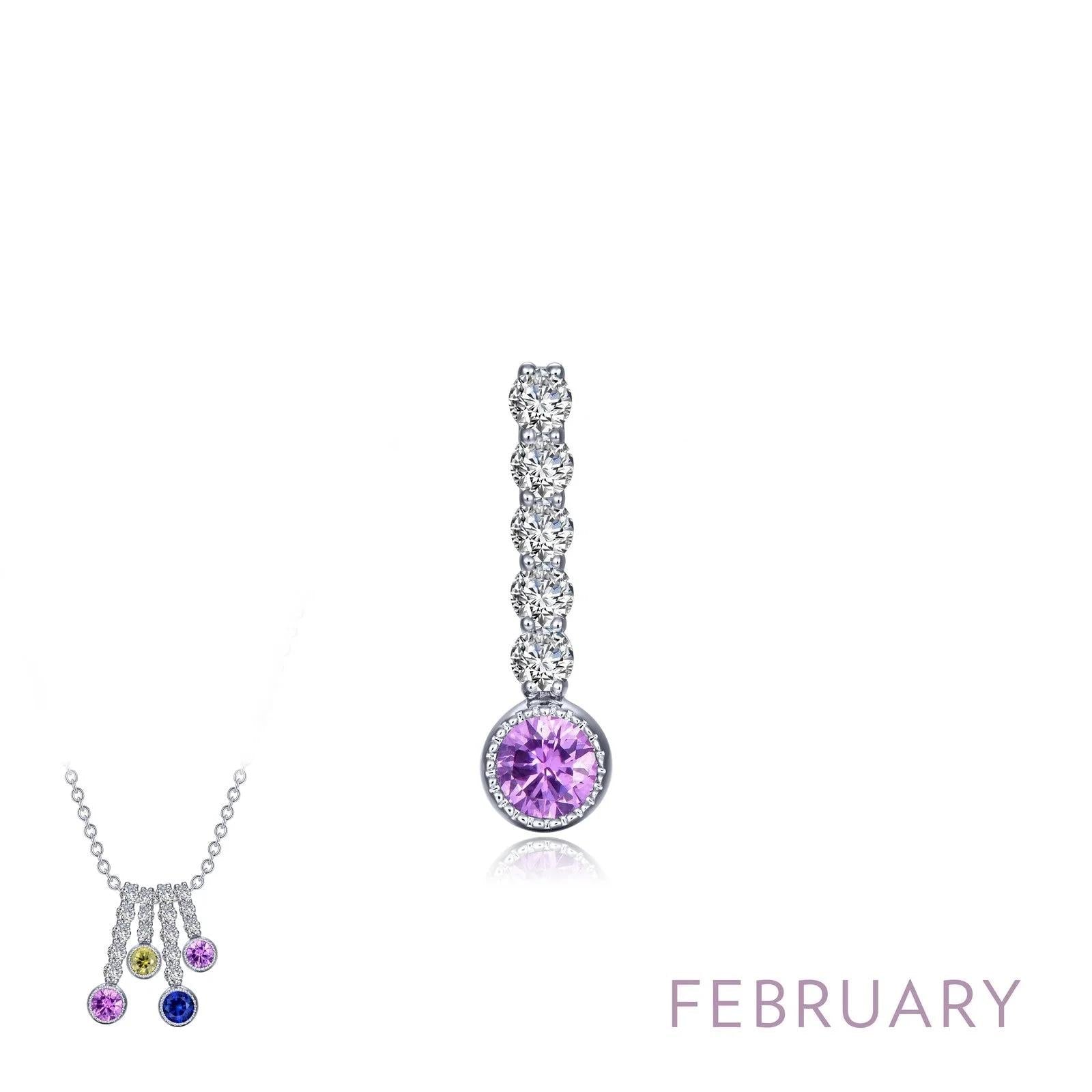 February Birthstone Love Pendant Large - Warwick Jewelers