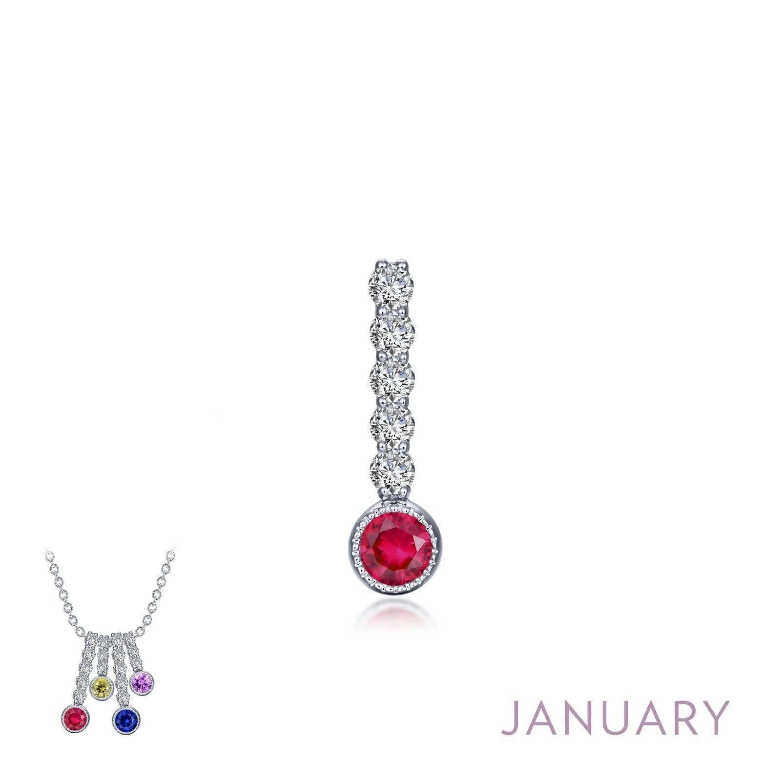 January Setiments January Birthstone Love Pendant Large – Warwick Jewelers