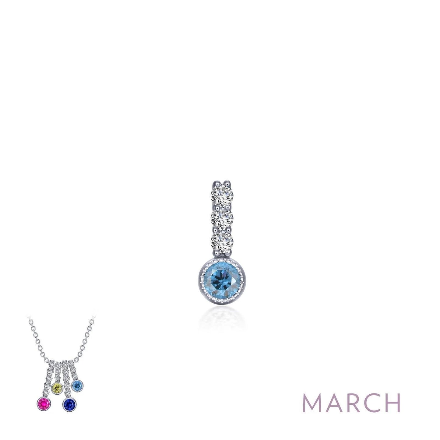 March Birthstone Love Pendant - Warwick Jewelers