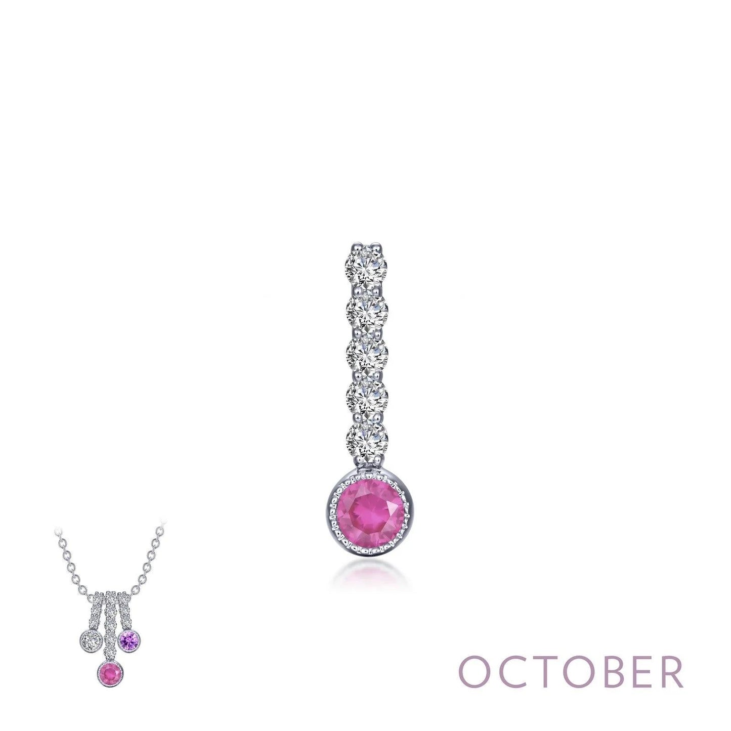 October Birthstone Love Pendant Large - Warwick Jewelers