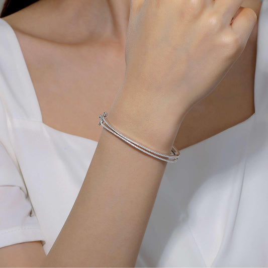 Silver Classic Hinged Bangle - Warwick Jewelers