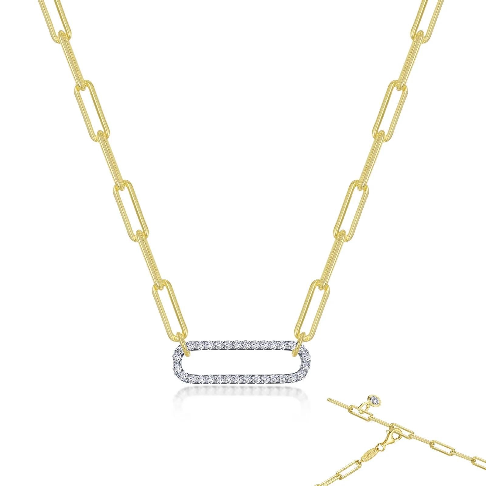 Sterling Silver 2-Tone Paperclip Necklace - Warwick Jewelers