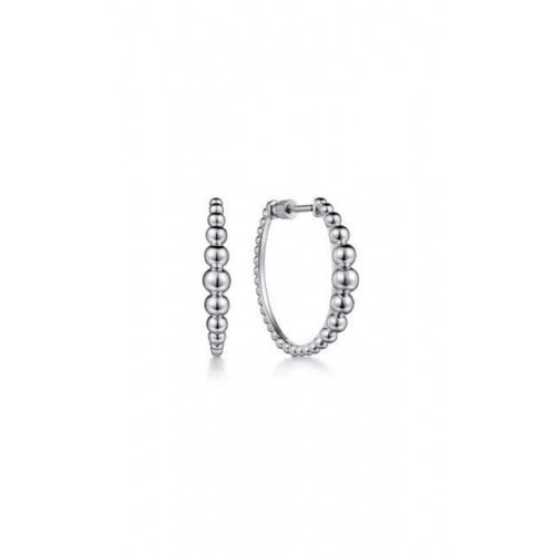 Sterling Silver Bujukan 25mm Classic Hoop Earrings - Warwick Jewelers