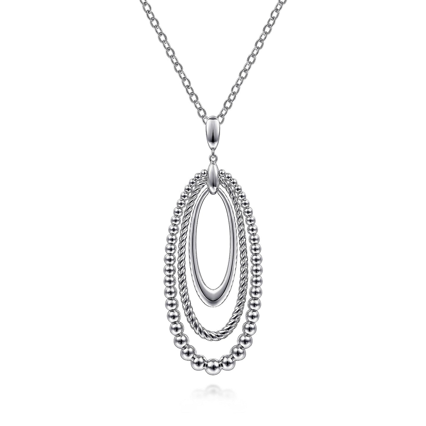 Sterling Silver Bujukan and Rope Circle Pendant Necklace - Warwick Jewelers