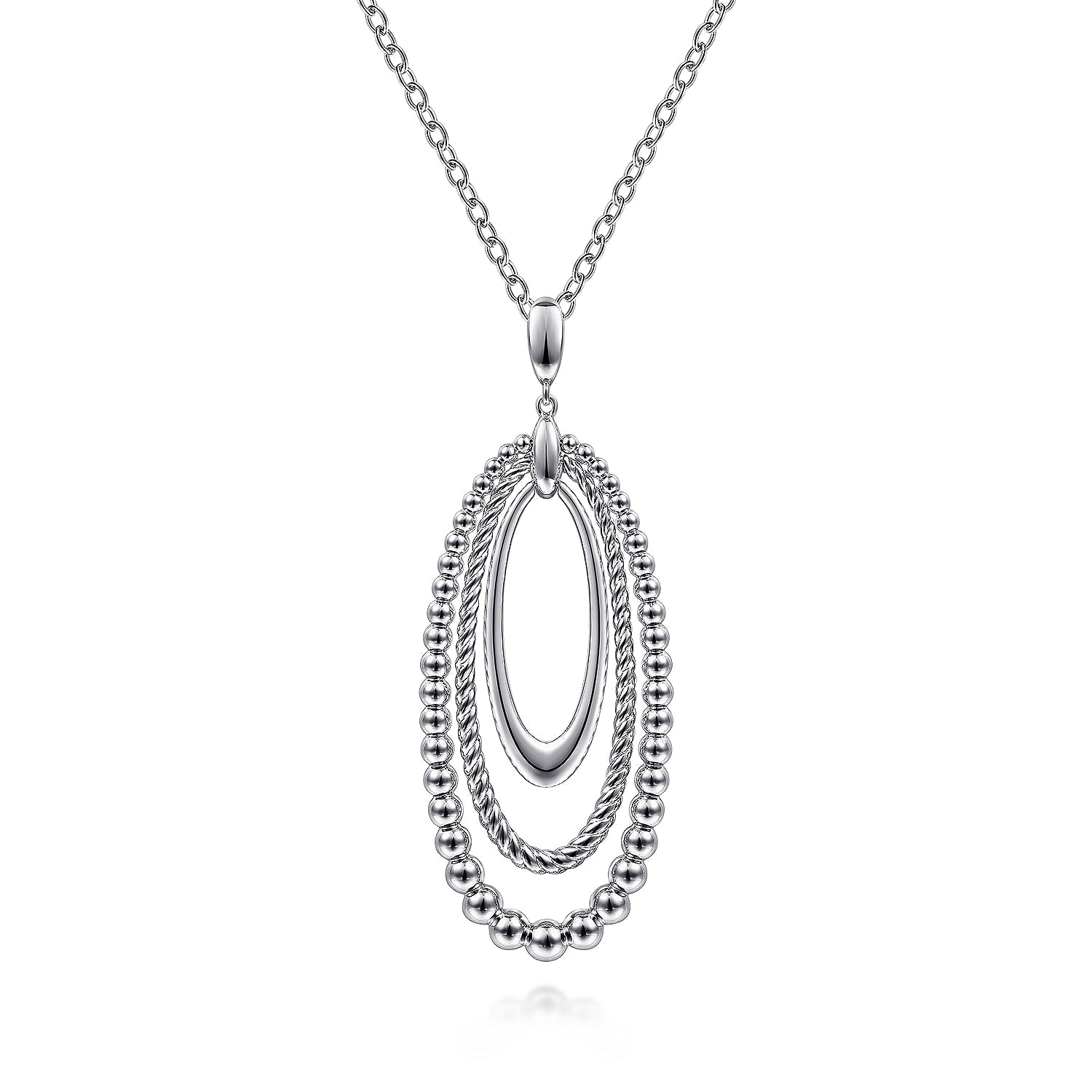 Sterling Silver Bujukan and Rope Circle Pendant Necklace - Warwick Jewelers