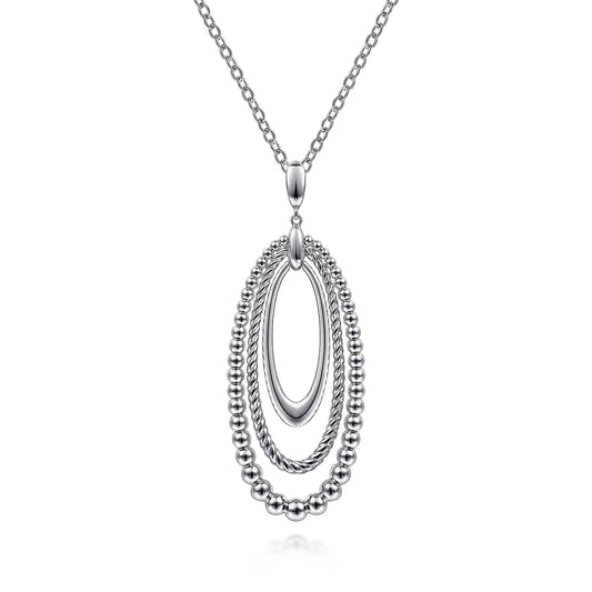 Sterling Silver Bujukan and Rope Circle Pendant Necklace - Warwick Jewelers