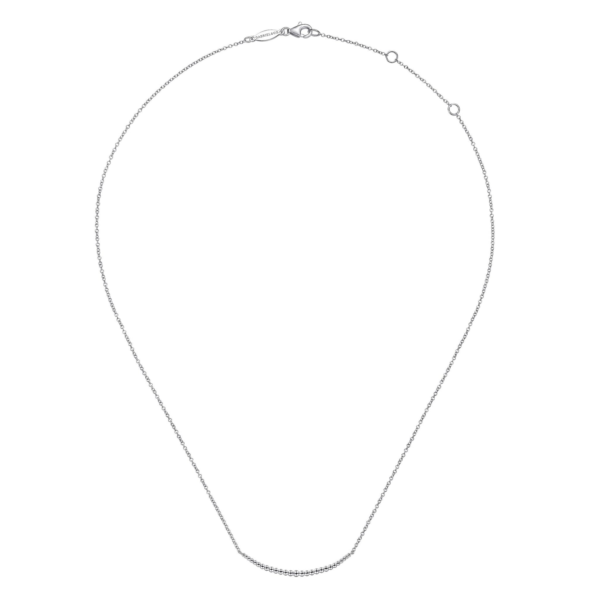 Sterling Silver Bujukan Bead Bar Necklace - Warwick Jewelers