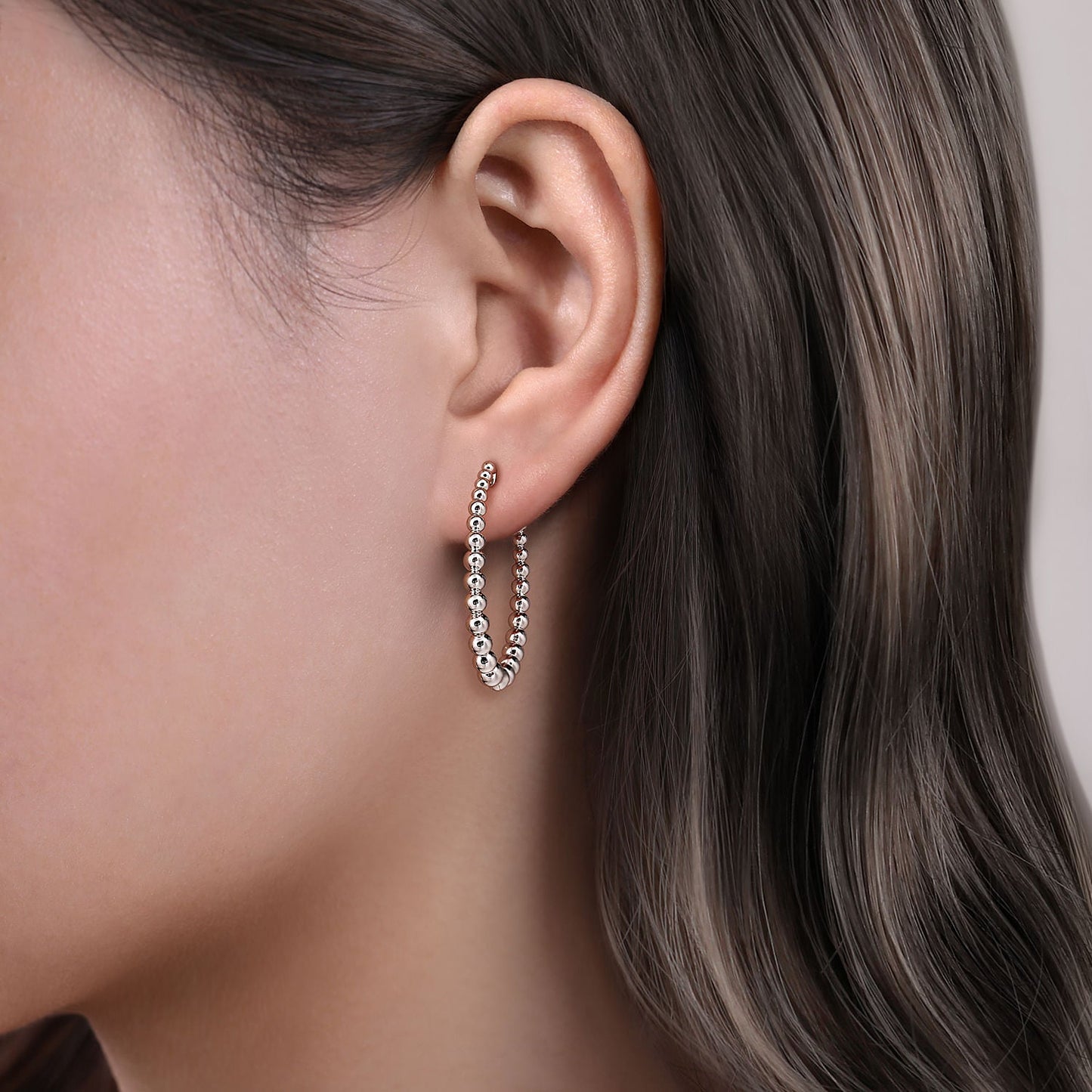 Sterling Silver Bujukan Graduated 30mm Classic Hoop Earrings - Warwick Jewelers