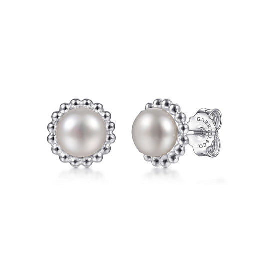 Sterling Silver Bujukan Pearl Stud Earrings - Warwick Jewelers