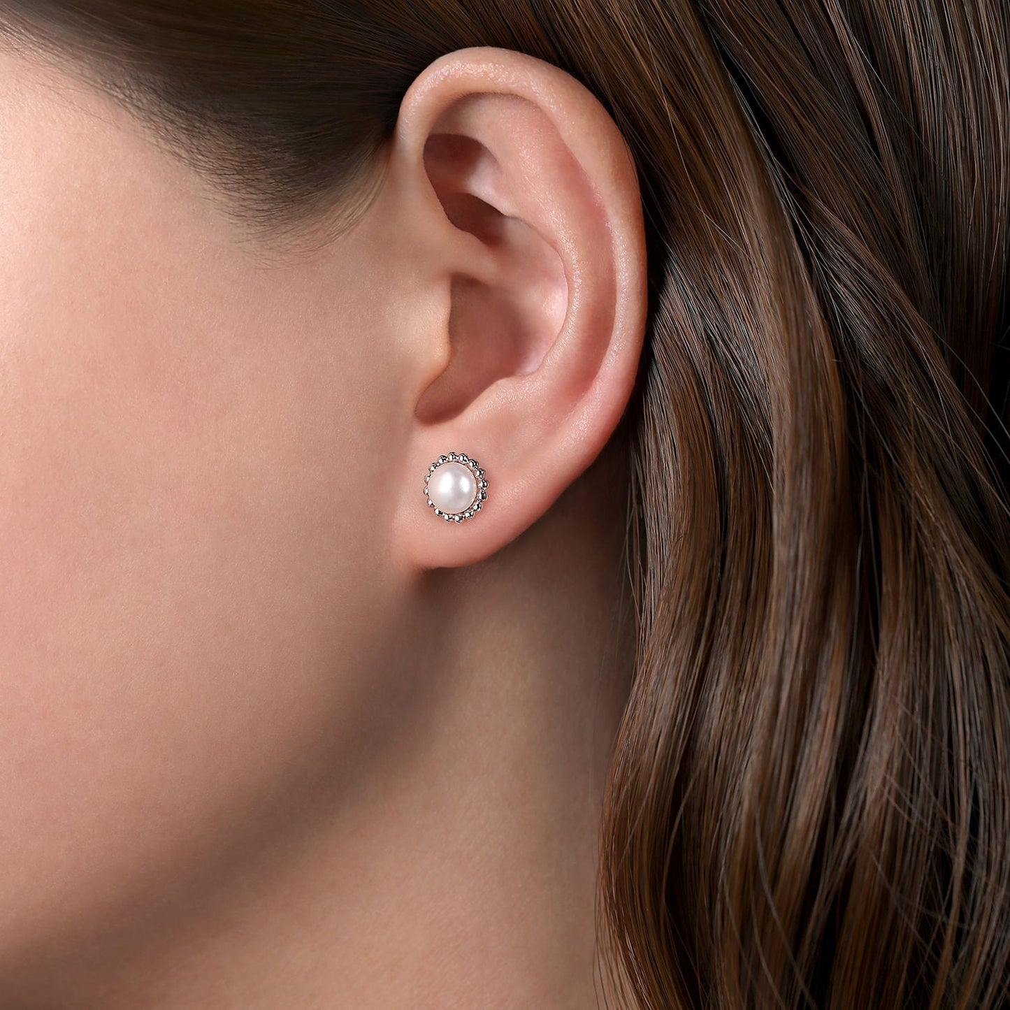 Sterling Silver Bujukan Pearl Stud Earrings - Warwick Jewelers