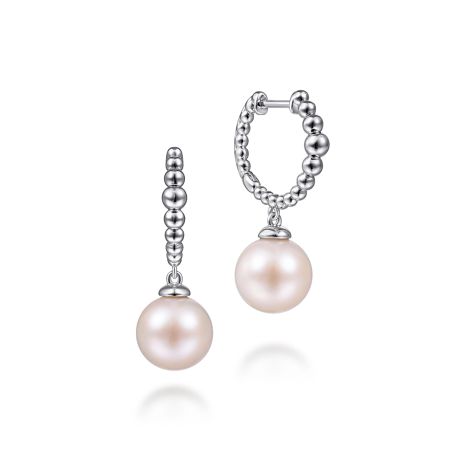 Sterling Silver Bujukan Pearls Drop Huggie Earrings - Warwick Jewelers