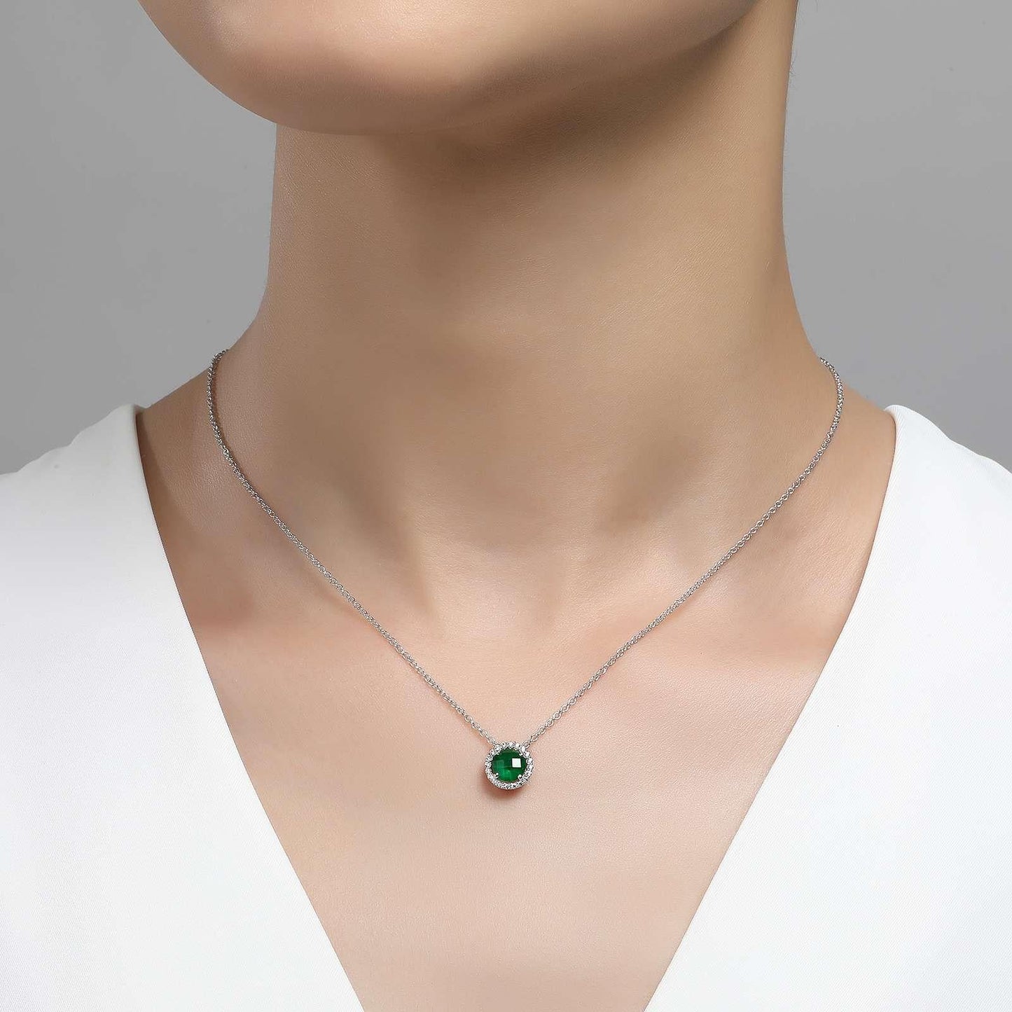 Sterling Silver May Birthstone Necklace - Warwick Jewelers