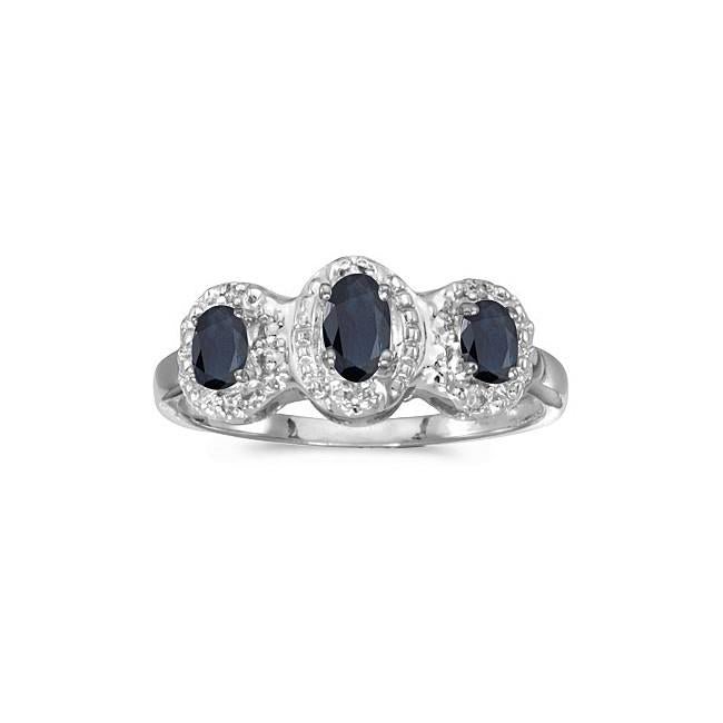 Three Stone Sapphire Illusion Ring - Warwick Jewelers