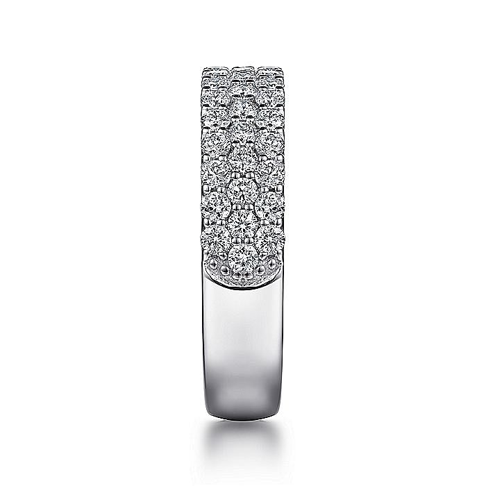 Wide 14K White Gold Prong Set Diamond Anniversary Band - 1.15 ct - Warwick Jewelers